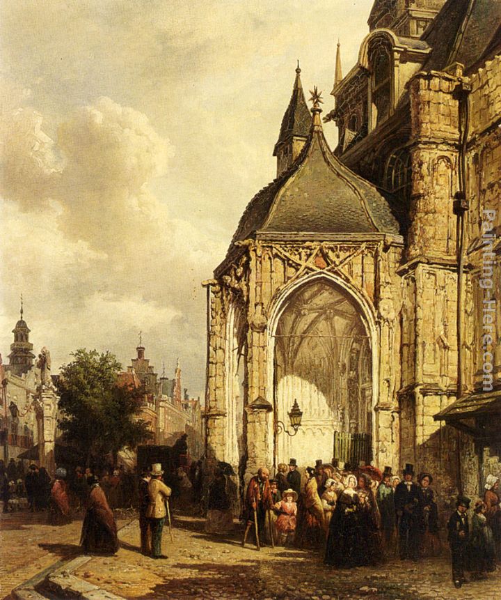 Figures At The Entrance Of The St. Stevens Church, Nijmegen